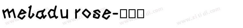 meladu rose字体转换